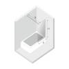 Шторка для ванны NEW TRENDY AVEXA WHITE 70 см EXK-2962-WP (белый) фото 6