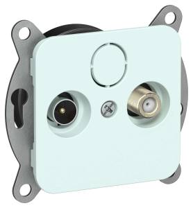 ТВ-розетка TV+SAT оконечная IEK Flite FI-AF23-O-K94 холодный лед