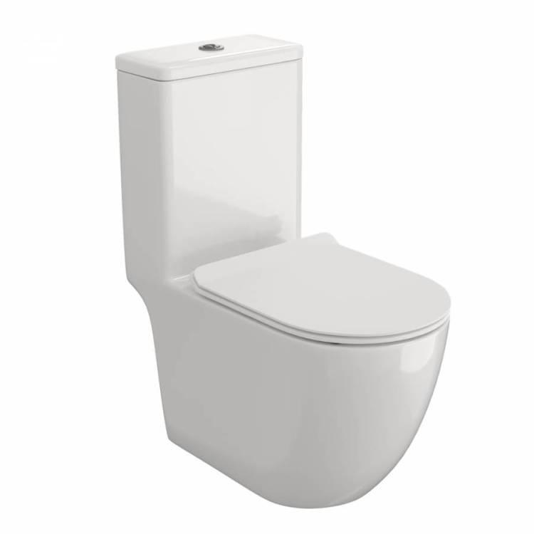Унитаз-моноблок Watersense Milana Vortex W00746 безободковый, сиденье микролифт