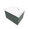 Тумба с раковиной La Fenice Simpla Grigio NFNC-01-SIM-G-60-3-60 серо-зеленая матовая, 60 см