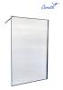Душевая перегородка Cerutti Spa STRIP T90 профиль черный, стекло гофрированное, 90x120x190