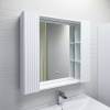 Зеркало-шкаф Comforty Ангара-90 00-00019941 с подсветкой и антизапотеванием, белое