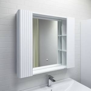 Зеркало-шкаф Comforty Ангара-90 00-00019941 с подсветкой и антизапотеванием, белое