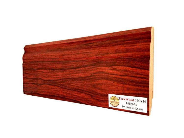 Плинтус МДФ TeckWood цветной Мербау (Merbau) 2150х100х16