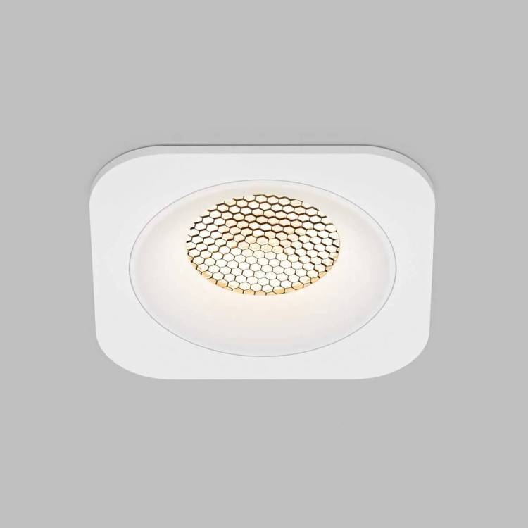 Встраиваемый точечный светодиодный светильник Elektrostandard Tetro 15276/LED 10W 3000K белый IP44