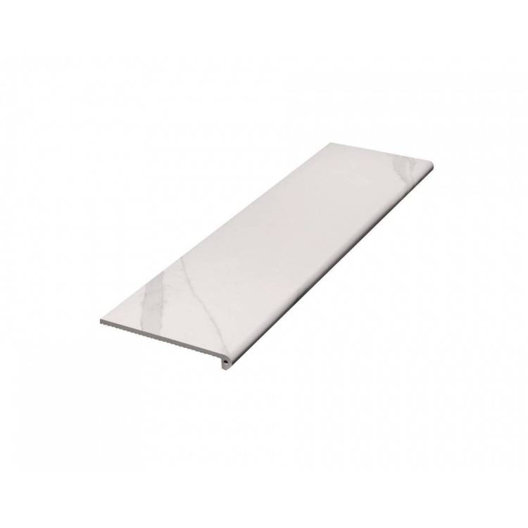 Ступень Exagres Silk Peldano ML Statuario Calipso Matt C-1 фронтальная 33x120