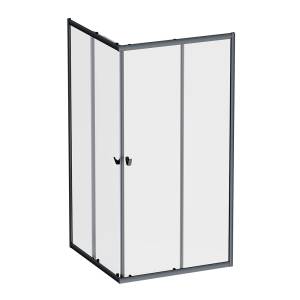 Душевой уголок Am.Pm Sunny W87G-403-100100-BT профиль черный, стекло прозрачное, 100x100