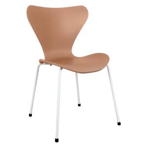 Стул Bradex Home Seven FR 0820, пудровый с белыми ножками