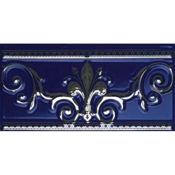 Бордюр Ape Ceramica Noblesse S001227 Cenefa Cobalto Silver 10x20