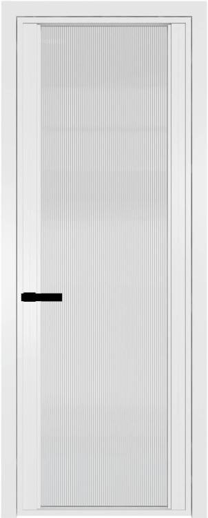 Межкомнатная дверь Profil Doors 2 AGP цвет профиля Вайт, стекло безопасное 6 мм мору осветленное 600x2000
