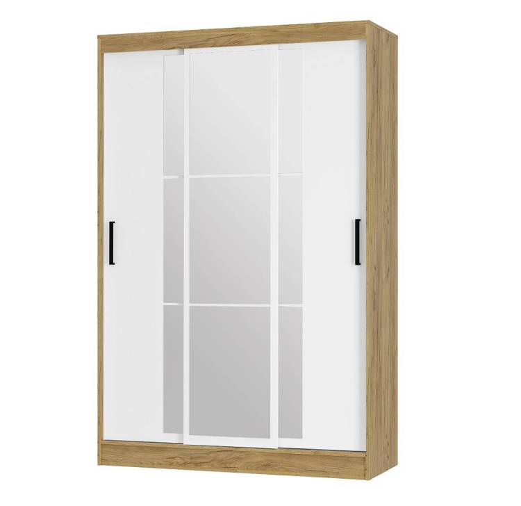 Шкаф-купе БТС МЕБЕЛЬ Тайм ШКК-03 00-00164149 дуб крафт, белый