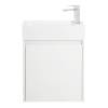 Тумба под раковину Belbagno Kraft Mini KRAFT MINI-500/260-1A-SO-BO-L 45x25x50 Bianco Opaco подвесная с распашной дверцей, левосторонняя фото 2