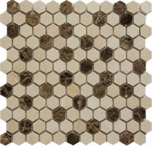 Мозаика Q-stones Камень QS-Hex027-25P/10 30.5x30.5