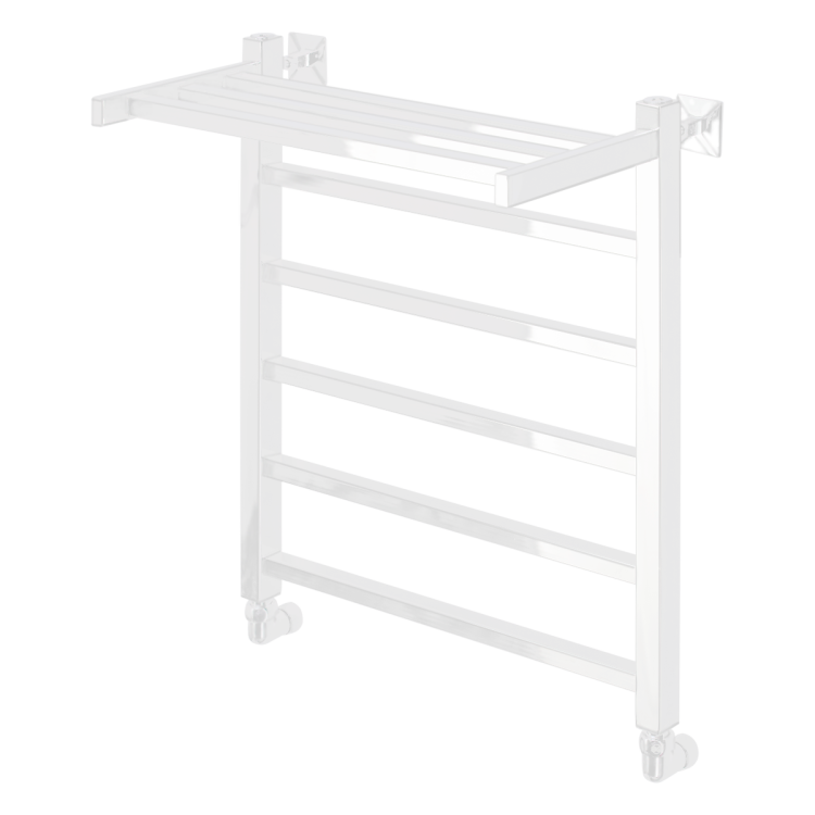 Полотенцесушитель водяной Comfysan Marte-K 012533 W-5 60/50 с полкой, белый матовый