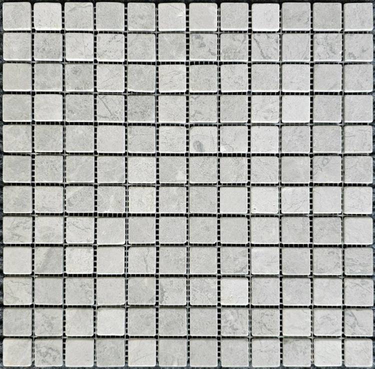 Мозаика Pixel Mosaic Мрамор PIX 329 Tundra Grey 2.3x2.3 Матовая 30.5x30.5х4