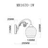 Бра MyFar Nika MR1670-1W фото 2