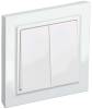 Выключатель 2-клавишный IEK Brite BR-V20-0-10-K01-F белый