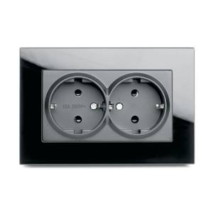 Розетка 2-местная с защитной шторкой Stekker GLS16-7014-05 39516