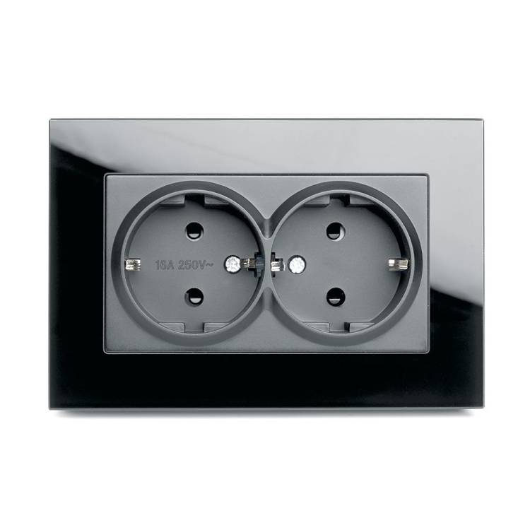 Розетка 2-местная с защитной шторкой Stekker GLS16-7014-05 39516