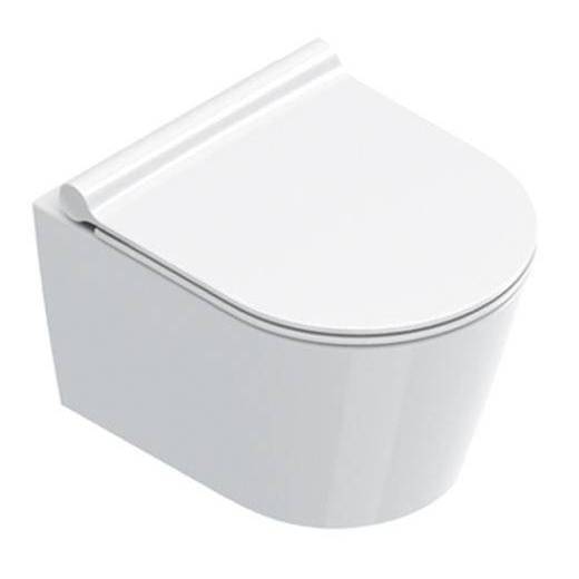 Унитаз подвесной Catalano Zero 0551200001 + 0111460001 + 9056060000 безободковый, с крышкой-сиденьем микролифт