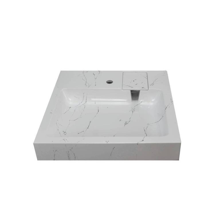 Раковина Stella Polar Солярис SP-00001686 60 см, под белый мрамор