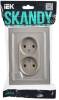 Розетка 2-местная IEK Skandy SK-R20-10-K37 шампань фото 6
