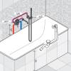 Душевой комплект Paini Cox 78PJSET26911BATH на 2 потребителя, с ручным душем, брашированное золото фото 3