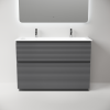 Тумба с раковиной Sancos Folk Floor напольная, 120x45x87, c двумя ящиками оснащенными доводчиками, Grey soft фото 5