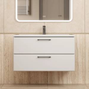 Тумба с раковиной Uperwood Foster New подвесная, белая, 90 см Тумба с раковиной Uperwood Foster New подвесная, белая, 90 см