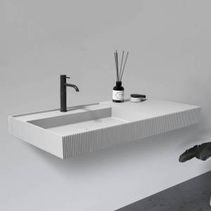 Раковина Abber Stein AS2628 подвесная, 120 см, белая матовая