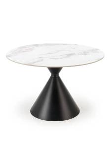 Стол обеденный Halmar Garet 120 V-CH-GARET-ST белый мрамор/черный