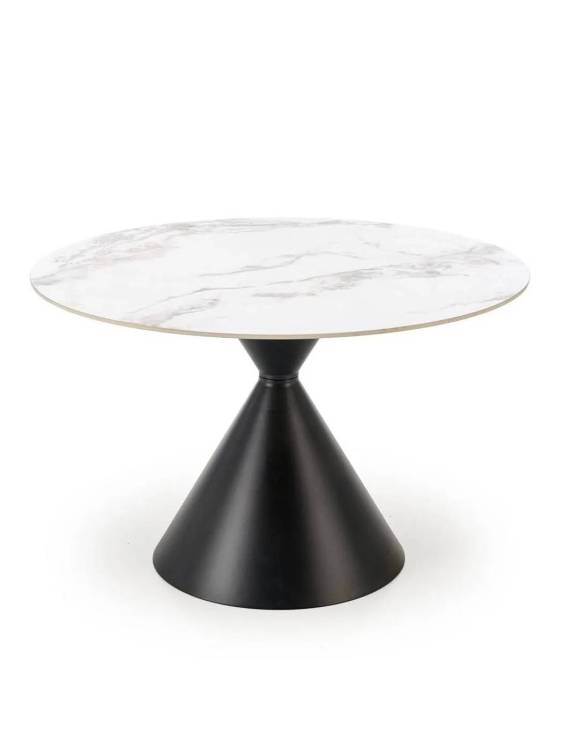 Стол обеденный Halmar Garet 120 V-CH-GARET-ST белый мрамор/черный