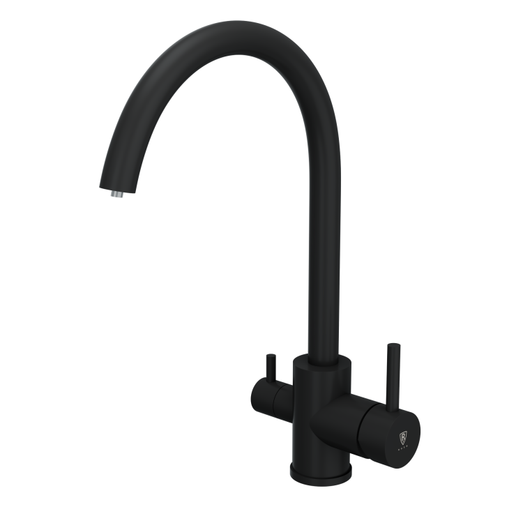 Смеситель для кухни Rush SUS9035-37Black с фильтром, черный