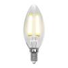 Лампа светодиодная филаментная Uniel Air C LED-C35-7,5W/NW/E14/CL GLA01TR