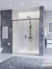 Душевая дверь в нишу Cezares PLANE-BF-1-160-C-GM профиль оружейная сталь, стекло прозрачное, 160x195 фото 3
