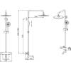 Душевая система Bronze de Luxe Scandi 11060C с термостатом, хром фото 2
