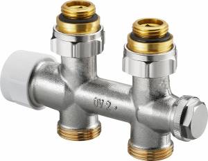 Узел нижнего подключения Oventrop Multiblock T 1/2x3/4 прямой, с преднастройкой