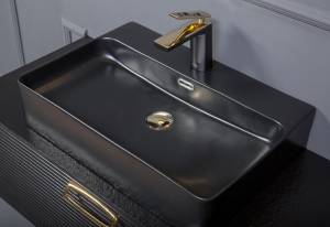 Раковина Armadi Art Vallessi 875 керамика прямоугольная под смеситель Черная