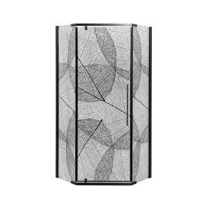 Душевой уголок AvaCan PB90 профиль черный, стекло тонированное, 90x90x195