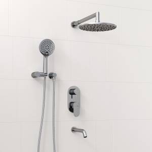 Душевой комплект Wasserkraft A175819 встраиваемый, с верхней душевой насадкой, лейкой и изливом, хром