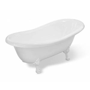 Ванна из искусственного камня Эстет Марсель 160x80 с белыми ножками