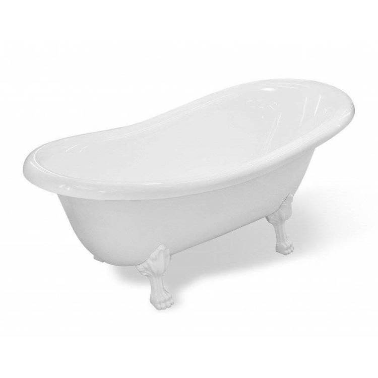 Ванна из искусственного камня Эстет Марсель 160x80 с белыми ножками