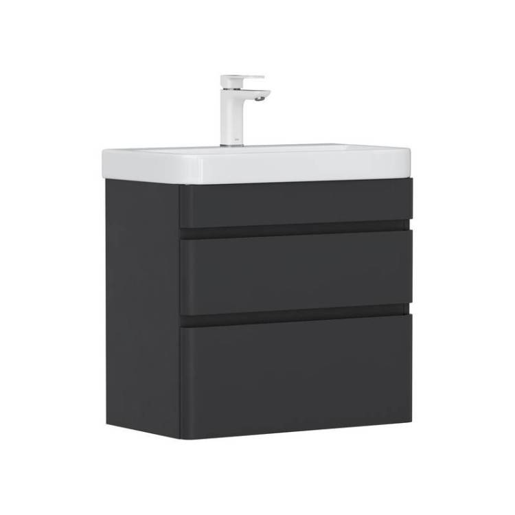 Тумба под раковину Equil Eltoro tpELTR70.2Y-03 подвесная, черный, 69.4x33.7