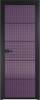 Межкомнатная дверь Profil Doors 5 AX цвет профиля Черный, стекло безопасное 6 мм мору фиолетовое 800x2000