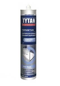 TYTAN PROFESSIONAL герметик силиконовый, санитарный, шприц, бесцветный (80мл)