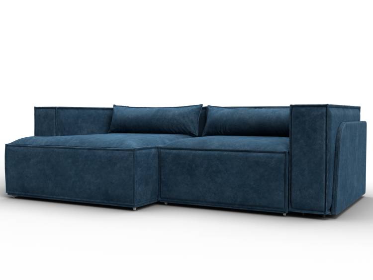 Диван угловой Лига Диванов Лига-061 131147L Синий