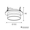 Встраиваемый cветильник Wolta Moderno WDL-GX53/01BL фото 3