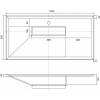 Тумба с раковиной Uperwood Lotus Premium 39340207463 подвесная, белая, 100 см фото 12
