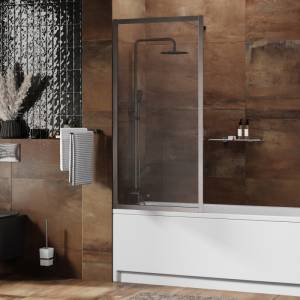 Шторка на ванну Wasserkraft Abens 20W01-80BN 80x160 Никель матовый