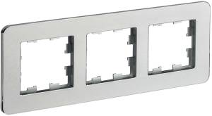 Рамка 3-постовая IEK Brite BR-M32-M-01-K47 алюминий